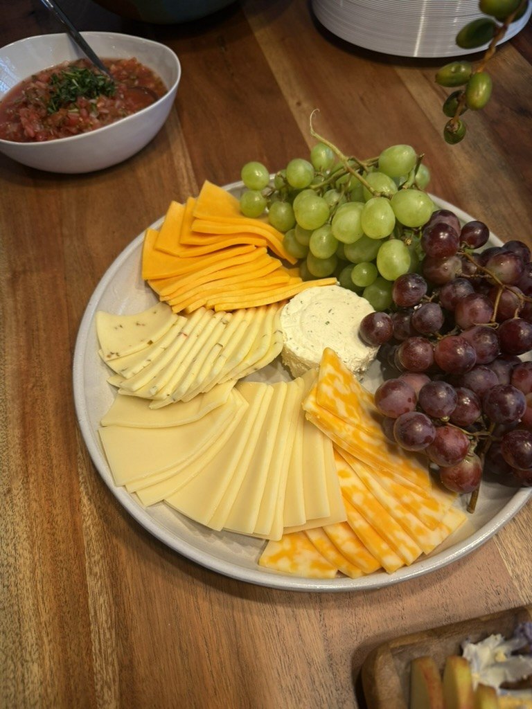 Cheese and grape board