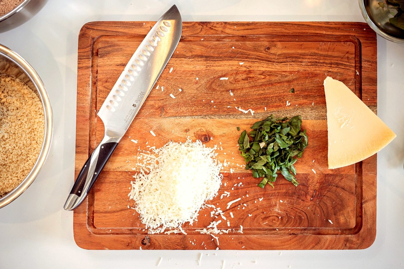 Chef Steve preparing fresh local ingredients for a custom private chef menu